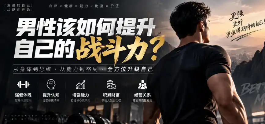 付费文章：男性该如何提升自己的战斗力？-豌豆轻创