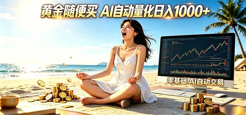 黄金随便买？AI自动外汇量化交易 在家当皇帝 日入1000+-豌豆轻创