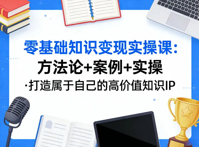 零基础知识变现实操课,方法论+案例+实操,打造属于自己的高价值知识IP-豌豆轻创