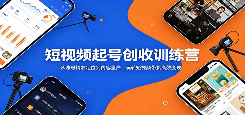 短视频起号创收训练营:从账号精准定位到内容量产,玩转短视频带货高效变现-豌豆轻创