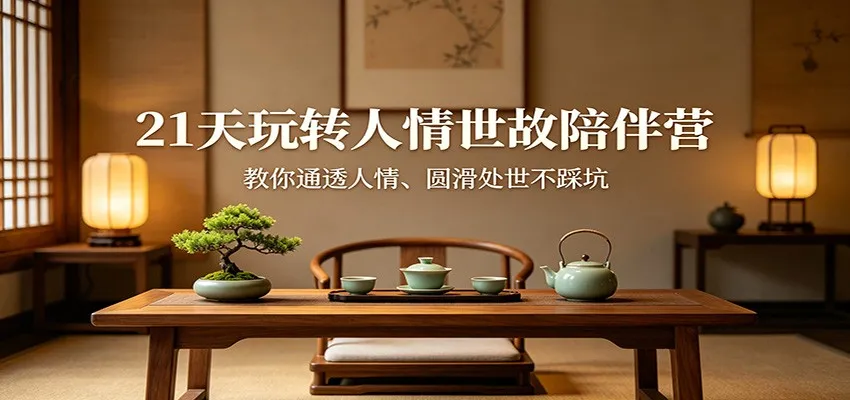 21天玩转人情世故陪伴营：教你通透人情、圆滑处世不踩坑-豌豆轻创