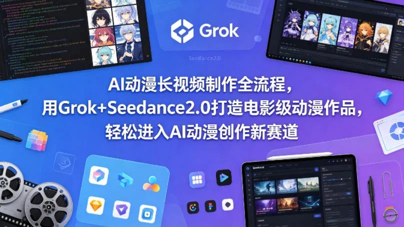 AI动漫长视频制作全流程，用Grok+Seedance2.0打造电影级动漫作品，轻松进入AI动漫创作新赛道-豌豆轻创