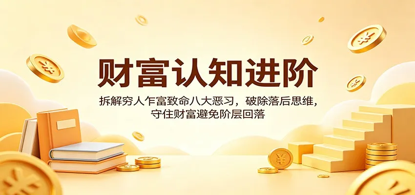 财富认知进阶：拆解穷人乍富致命八大恶习，破除落后思维，守住财富避免阶层回落-豌豆轻创