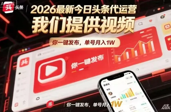 今日头条躺賺模式，你9我1，操作简单，一键发布，单机日入数百，长期合作【揭秘】-豌豆轻创