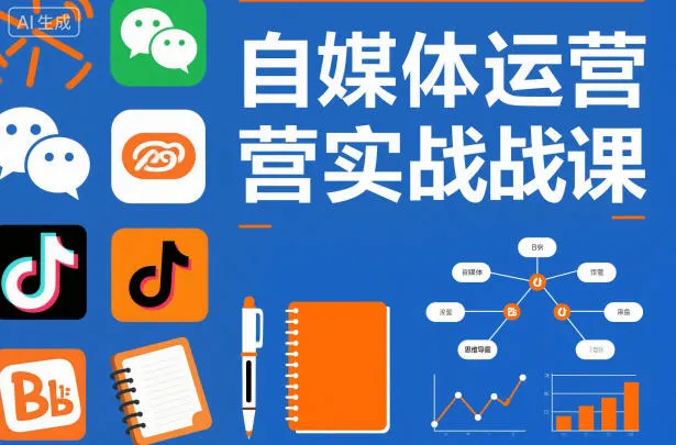 自媒体运营实战课,掌握一套系统的自媒体运营底层方法论,成为优秀的内容创作者-轻创