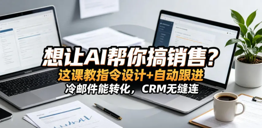 想让AI帮你搞销售？这课教指令设计+自动跟进，冷邮件能转化，CRM无缝连！【原创双语字幕】-豌豆轻创