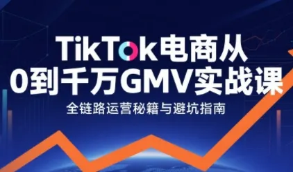 TikTok电商从0到千万GMV实战课，从0到1拆解实战秘籍(更新)-轻创