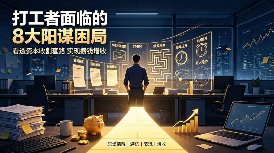 付费文章:打工者面临的8大阳谋困局,看透资本收割套路实现攒钱增收-豌豆轻创