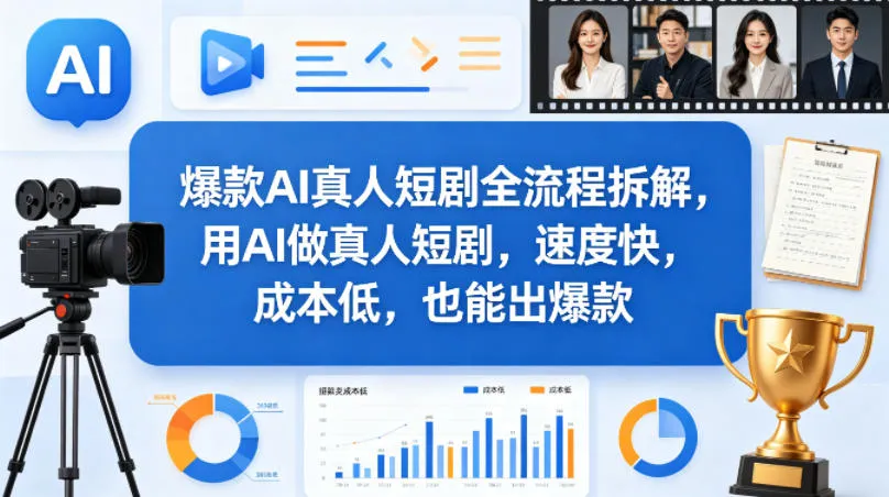 爆款AI真人短剧全流程拆解，用AI做真人短剧，速度快，成本低，也能出爆款-豌豆轻创