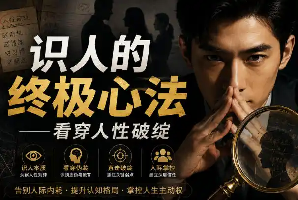 付费文章：识人的终极心法——看穿人性破绽-豌豆轻创