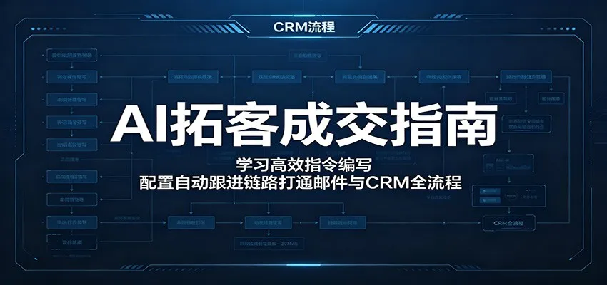AI拓客成交指南：学习高效指令编写，配置自动跟进链路打通邮件与CRM全流程-豌豆轻创