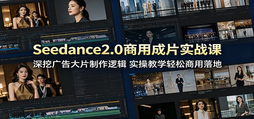 Seedance2.0商用成片实战课：深挖广告大片制作逻辑，实操教学轻松商用落地-豌豆轻创