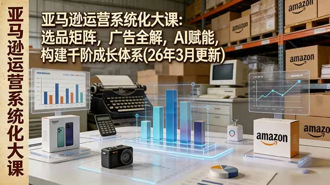 亚马逊运营系统化大课：选品矩阵，广告全解，AI赋能，构建千阶成长体系(26年3月更新-豌豆轻创