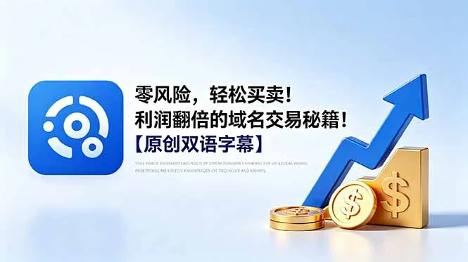零风险，轻松买卖！利润翻倍的域名交易秘籍！【原创双语字幕】-豌豆轻创
