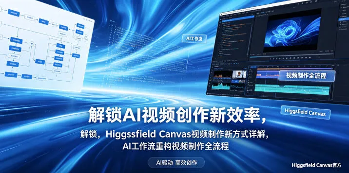 解锁AI视频创作新效率，Higgsfield Canvas视频制作新方式详解，AI工作流重构视频制作全流程-豌豆轻创