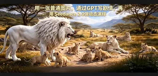 用一张普通图片，通过GPT写剧情，再用Seedance 2.0做动态演绎，居然能生成迪士尼风格搞笑动画-豌豆轻创