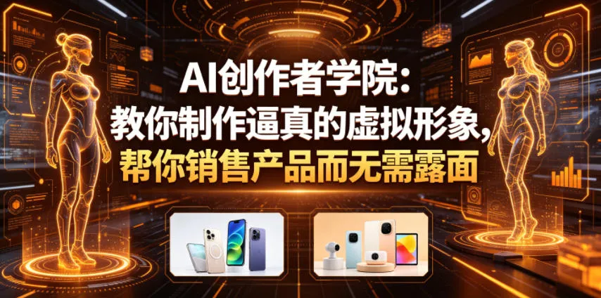AI创作者学院：教你制作逼真的虚拟形象，帮你销售产品而无需露面【原创双语字幕】-豌豆轻创