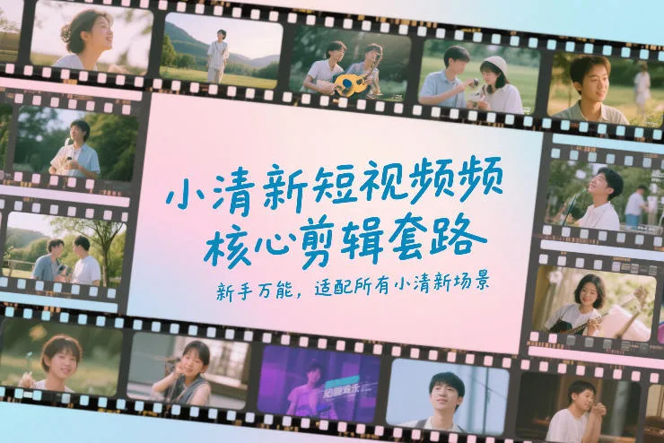 小清新短视频核心剪辑套路，新手万能，适配所有小清新场景-轻创