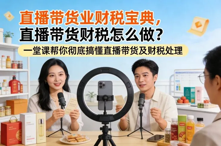 直播带货业财税宝典，直播带货财税怎么做？一堂课帮你彻底搞懂直播带货及财税处理-轻创
