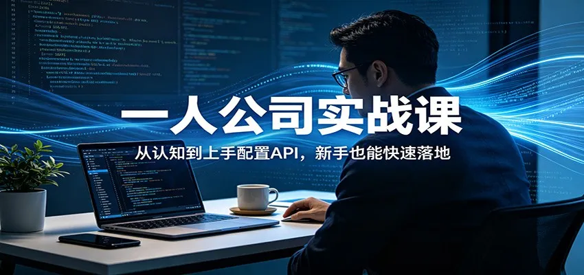 一人公司实战课：从认知到上手配置API，新手也能快速落地-豌豆轻创