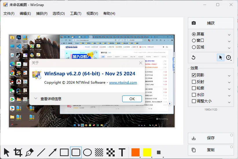 截图神器 WinSnap v6.2.4.0绿色版-豌豆轻创