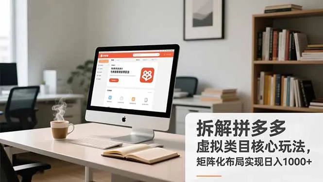 拆解拼多多虚拟类目核心玩法,矩阵化布局实现日入1000+-轻创