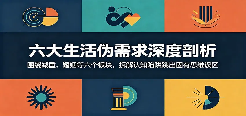 六大生活伪需求深度剖析:围绕减重、婚姻等六个板块,拆解认知陷阱跳出固有思维误区-豌豆轻创
