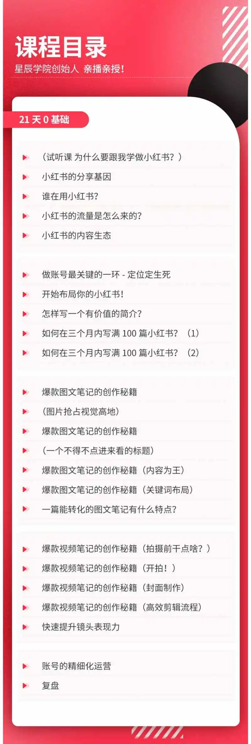 小红书21天图文视频爆款创作课：掌握选题、图片、标题、内容、关键词与脚本剪辑，建立持续创作体系-豌豆轻创