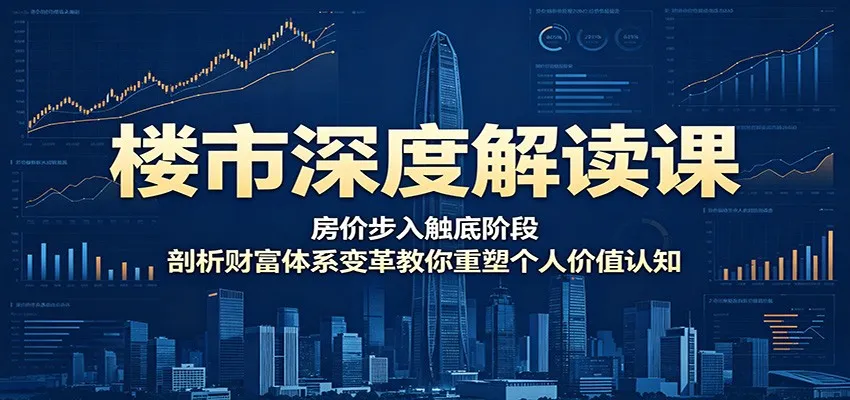 楼市深度解读课：房价步入触底阶段，剖析财富体系变革教你重塑个人价值认知-豌豆轻创