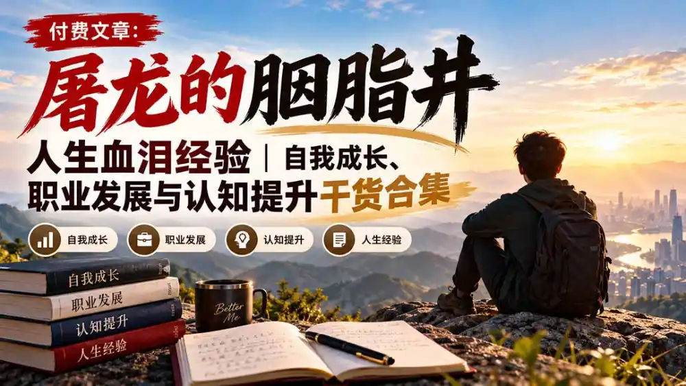 付费文章：屠龙的胭脂井人生血泪经验｜自我成长、职业发展与认知提升干货合集-豌豆轻创