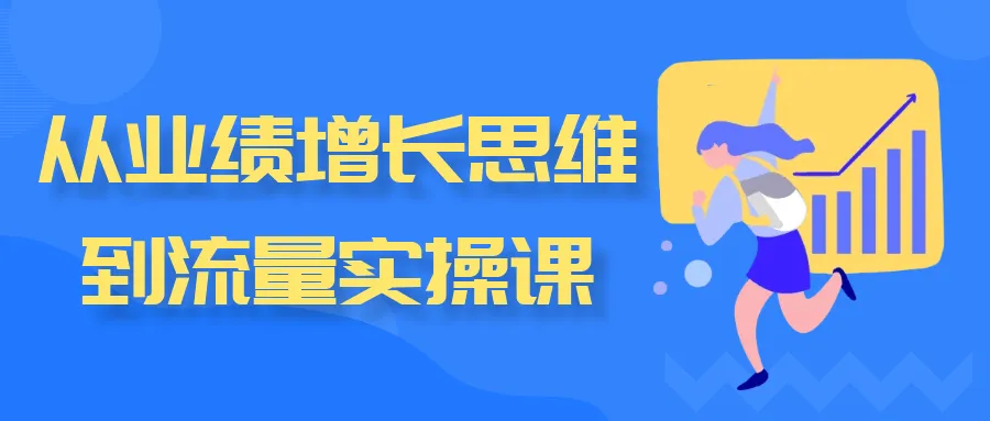 从业绩增长思维到流量实操课-轻创