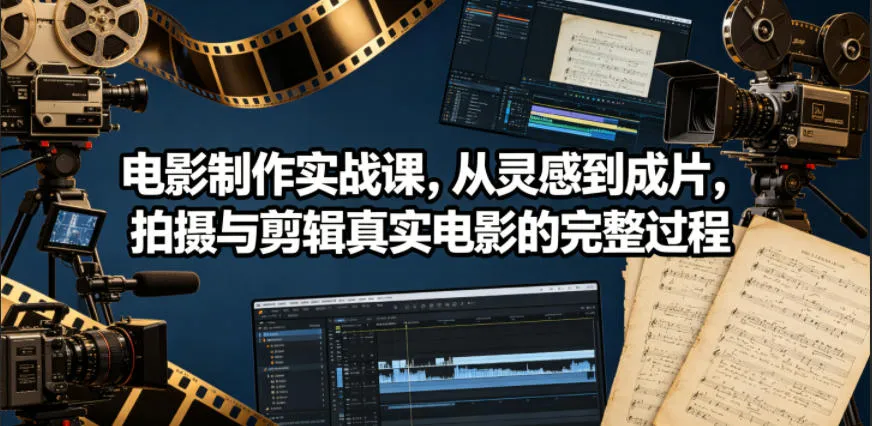 电影制作实战课，从灵感到成片，拍摄与剪辑真实电影的完整过程【原创双语字幕】-豌豆轻创