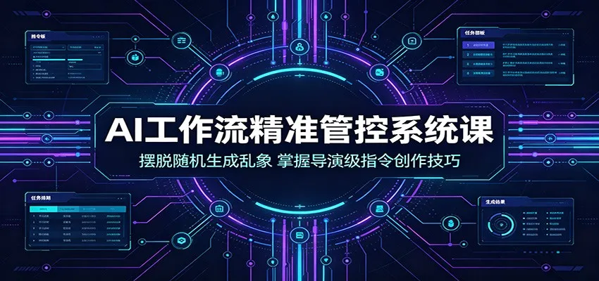 AI工作流精准管控系统课：摆脱随机生成乱象，掌握导演级指令创作技巧-豌豆轻创