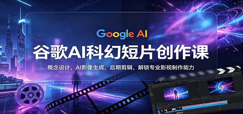 谷歌AI科幻短片创作课：概念设计，AI影像生成，后期剪辑，解锁专业影视制作能力-豌豆轻创