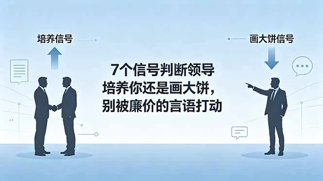 付费文章:7个信号判断领导培养你还是画大饼,别被廉价的言语打动-豌豆轻创