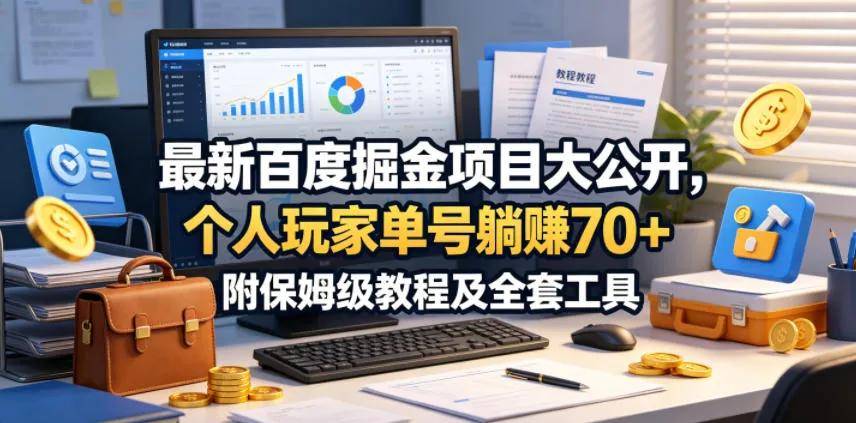 最新百度掘金项目大公开，个人玩家单号躺賺70+，附保姆级教程及全套工具【揭秘】-豌豆轻创