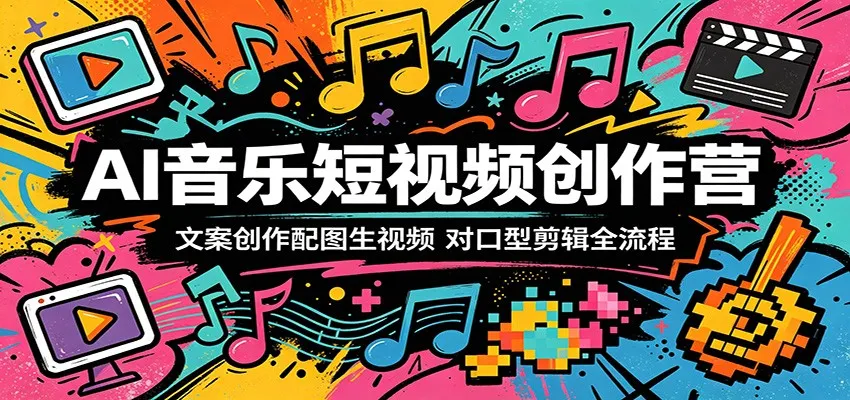 AI音乐短视频创作营：文案创作配图生视频，对口型剪辑全流程-豌豆轻创