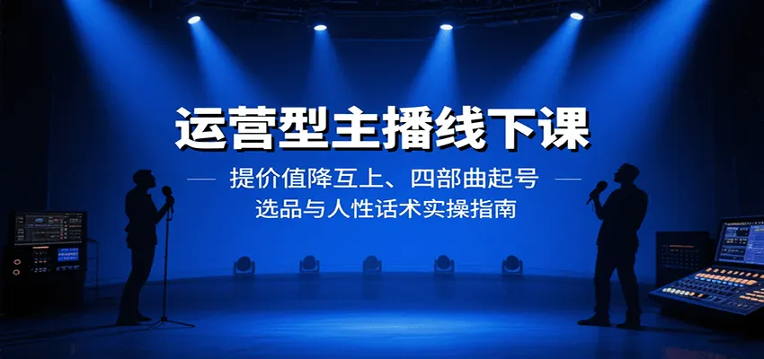 运营型主播线下课：提价值降互上、四部曲起号、选品与人性话术实操指南-轻创