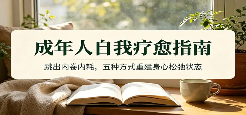 成年人自我疗愈指南：跳出内卷内耗，五种方式重建身心松弛状态-豌豆轻创