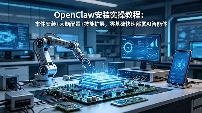 OpenClaw安装实操教程：本体安装+大脑配置+技能扩展，零基础快速部署AI智能体-豌豆轻创