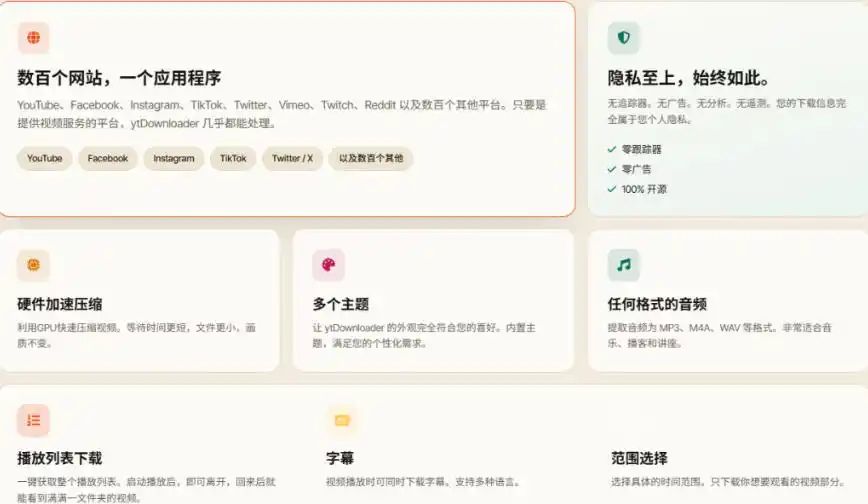 YouTube、B站超100+平台视频免费下载，超级好用，多平台免费开源热门视频下载器ytDownloader-豌豆轻创
