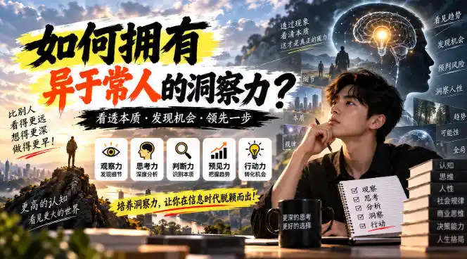 某公众号付费文章:如何拥有异于常人的洞察力?-豌豆轻创