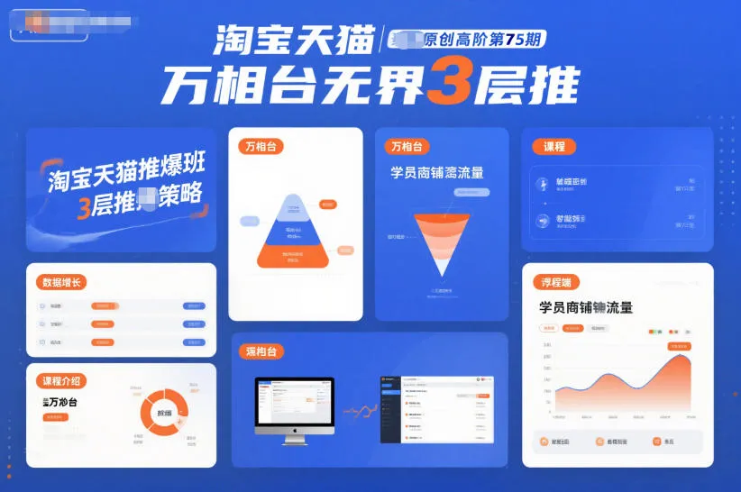淘宝天猫推爆班原创高阶第75期，万相台无界3层推-轻创
