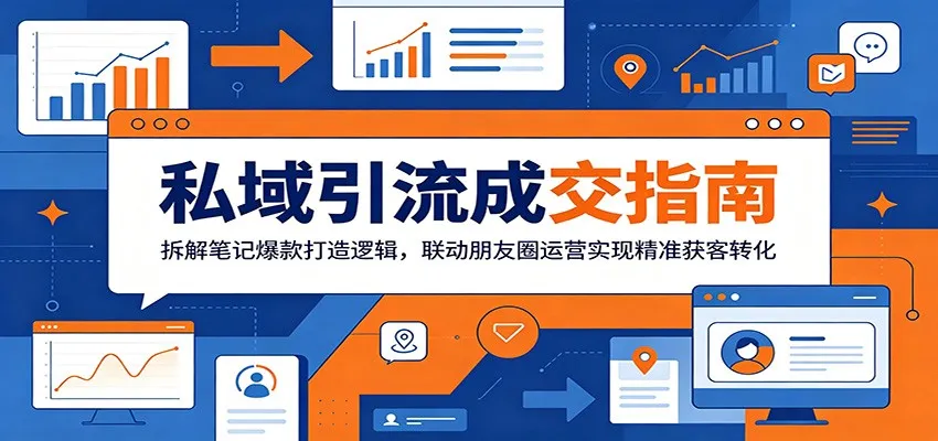 私域引流成交指南：拆解笔记爆款打造逻辑，联动朋友圈运营实现精准获客转化-豌豆轻创