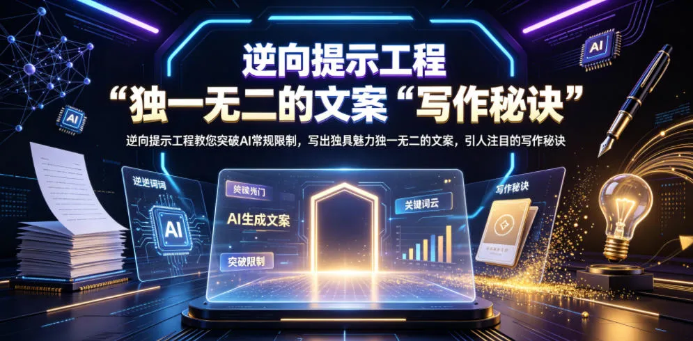 逆向提示工程教您突破AI常规限制，写出独具魅力独一无二的文案，引人注目的写作秘诀【原创双语字幕】-豌豆轻创