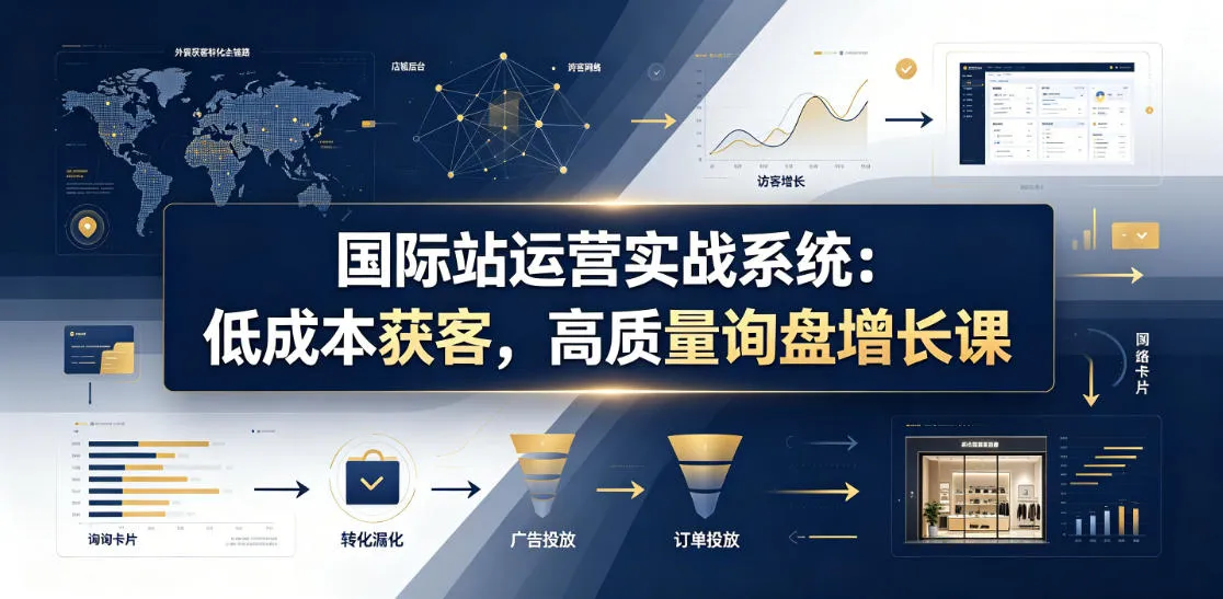 国际站运营实战系统：低成本获客，高质量询盘增长课(更新26年)-豌豆轻创