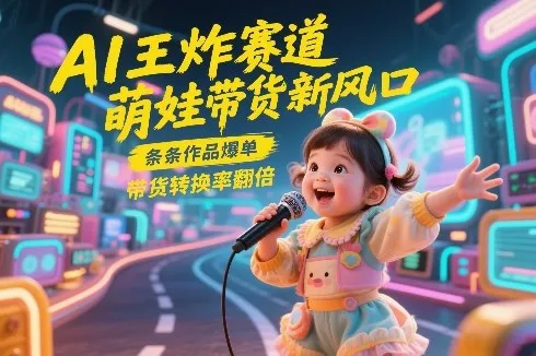 AI王炸赛道，萌娃带货新风口，条条作品爆单，带货转换率翻倍，核心逻辑拆解-豌豆轻创