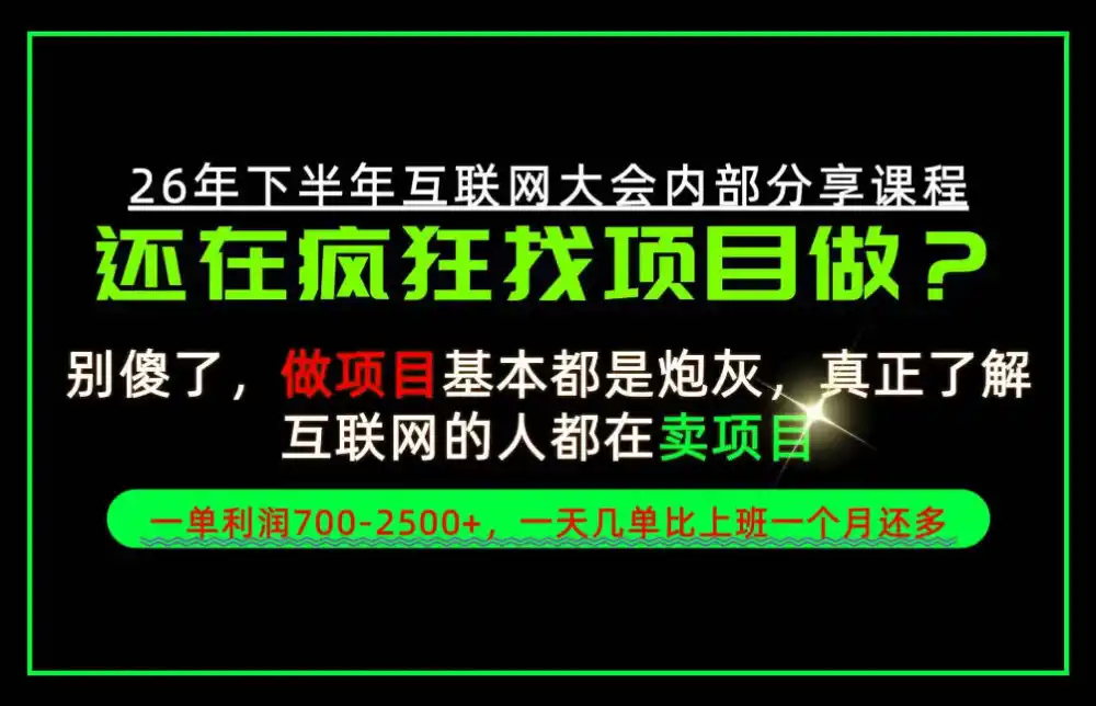 请不要再疯狂的找项目了！卖项目一单700-2.5k+不香吗？当天上手，当天变现！【揭秘】-豌豆轻创