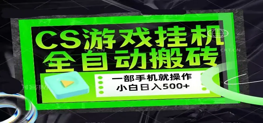CSGO游戏挂机捡漏搬砖，超稳定的项目，带领1000+小白实现日入500+-豌豆轻创