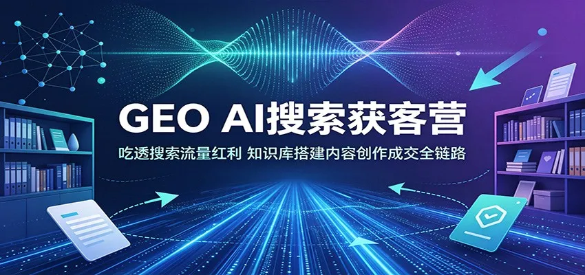 GEO AI搜索获客营：吃透搜索流量红利，知识库搭建内容创作成交全链路-豌豆轻创